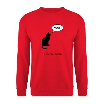 Fake News For Kids - Unisex Sweatshirt - red - Front - Alina (178cm) & Michal (187cm)