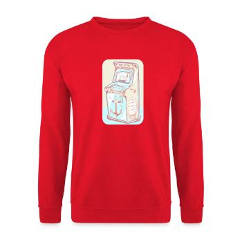 Jeu d’arcade rétro Rime of the ancient Mariner - Sweat-shirt Unisexe - rouge - Devant - Alina (178cm) & Michal (187cm)