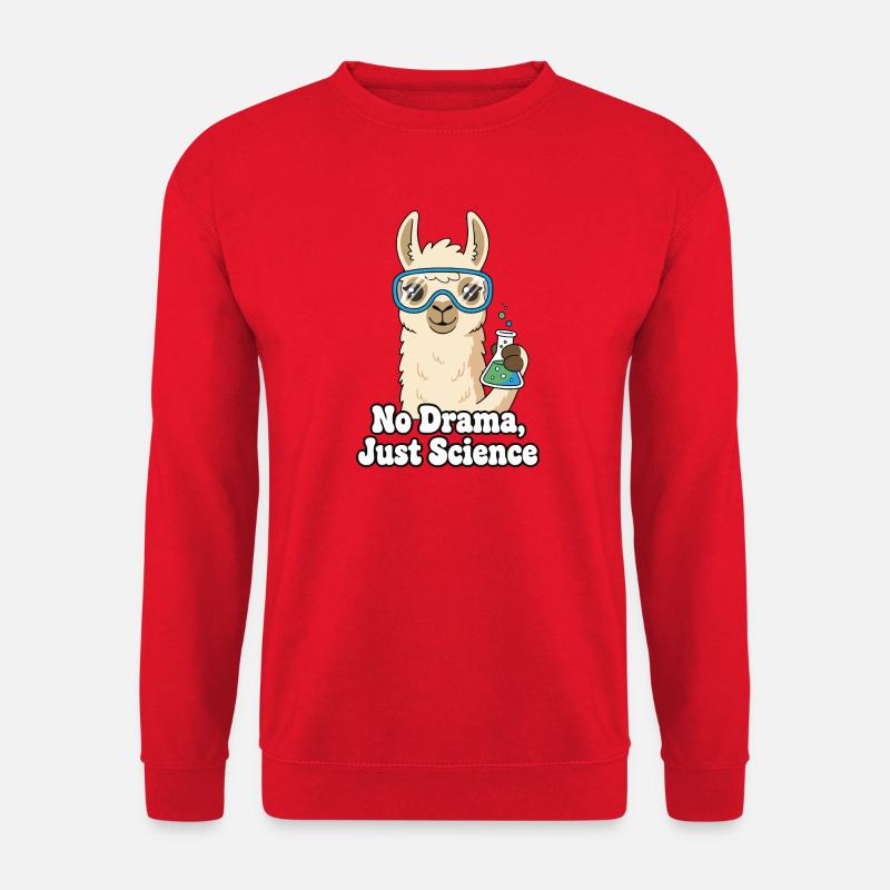 No drama, just science lama - Unisex Sweatshirt - red