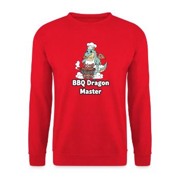 BBQ Drachenmeister - Unisex Pullover - Rot - Vorne - Alina (178cm) & Michal (187cm)