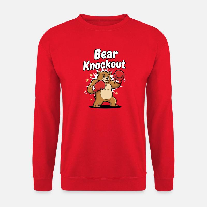 Boxender Bär Knockout - Unisex Pullover - Rot