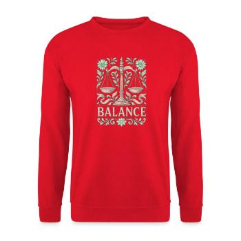 Signe astrologique balance - Sweat-shirt Unisexe - rouge - Devant - Alina (178cm) & Michal (187cm)