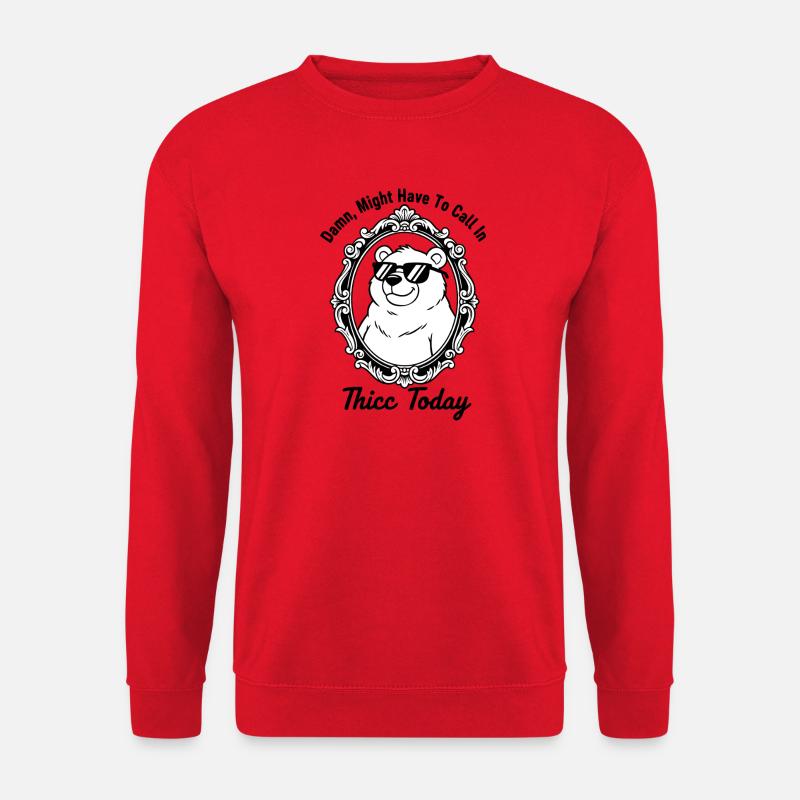 Chill Bear in prunkvollem Rahmen - Unisex Pullover - Rot
