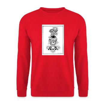 Flower_vase - Sweat-shirt Unisexe - rouge - Devant - Alina (178cm) & Michal (187cm)