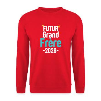 Ich werde Big Brother 2026 Junge Future Big sein - Unisex Pullover - Rot - Vorne - Alina (178cm) & Michal (187cm)