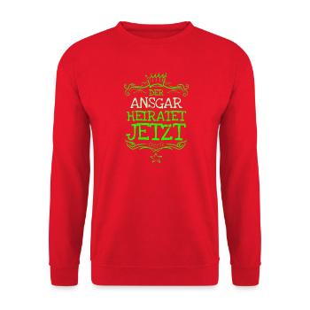 Heirat Ansgar - Unisex Pullover - Rot - Vorne - Alina (178cm) & Michal (187cm)