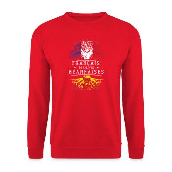 Francais De Racines Bearnaises T-Shirt Cadeau H... - Sweat-shirt Unisexe - rouge - Devant - Alina (178cm) & Michal (187cm)