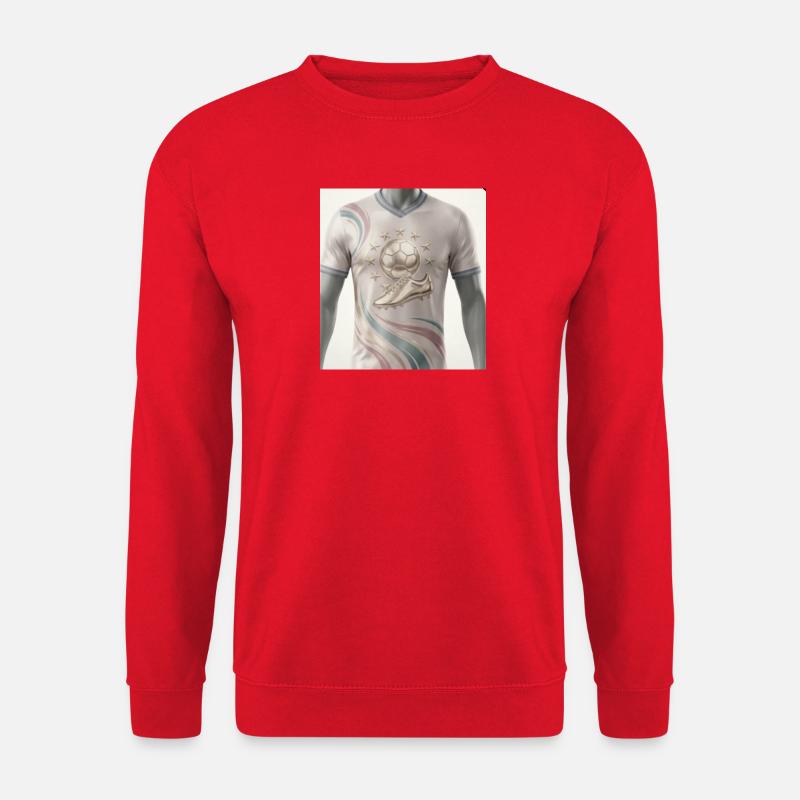 Pastellfußball Zauber Trikotdesign - Unisex Pullover - Rot