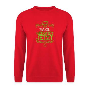 Basil - Unisex Pullover - Rot - Vorne - Alina (178cm) & Michal (187cm)