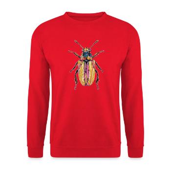Chatte-coq, Mignon scarabée cerf, Scarabée rhinocéros, Insectes - Sweat-shirt Unisexe - rouge - Devant - Alina (178cm) & Michal (187cm)