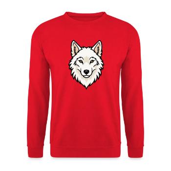 Nature nature de la Tête de Loup Arctique - Sweat-shirt Unisexe - rouge - Devant - Alina (178cm) & Michal (187cm)