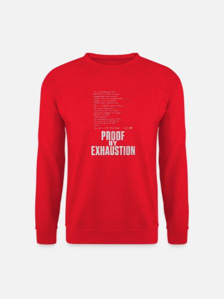 Beweis Durch Erschoepfung Mathelehrer Herren Damen - Unisex Pullover - Rot