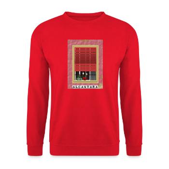 ANDALUSISCHES FENSTER - Unisex Pullover - Rot - Vorne - Alina (178cm) & Michal (187cm)