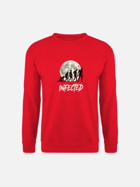 Infected Zombie Evolution Horror Halloween  - Unisex Pullover - Rot