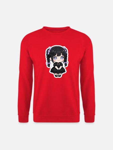 Kosmische Lolita Chibi in Schwarz - Unisex Pullover - Rot
