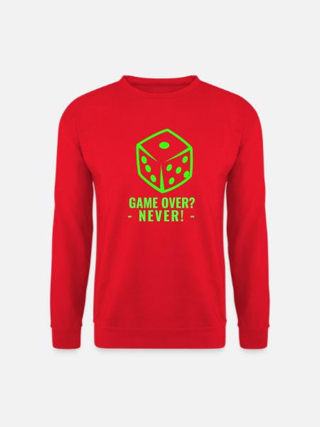 GAME OVER? - NEVER! - Unisex Pullover - Rot