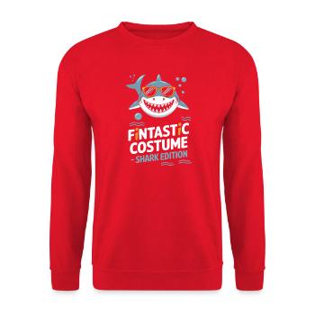 Fantastic Costume Shark Edition Hai Halloween - Unisex Pullover - Rot - Vorne - Alina (178cm) & Michal (187cm)