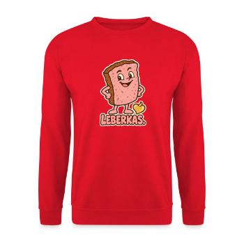Leberkas Kostüm Paar - Unisex Pullover - Rot - Vorne - Alina (178cm) & Michal (187cm)