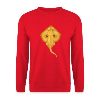 The line - Unisex Sweatshirt - red - Front - Alina (178cm) & Michal (187cm)