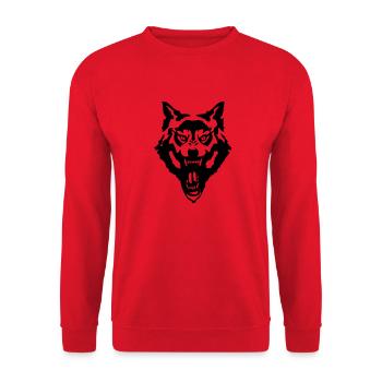 loup-garou - Sweat-shirt Unisexe - rouge - Devant - Alina (178cm) & Michal (187cm)