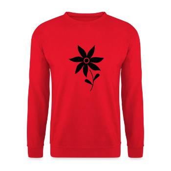 flower - Unisex Sweatshirt - red - Front - Alina (178cm) & Michal (187cm)