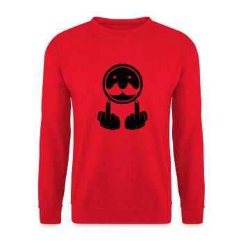 fuck_you_01 - Unisex Pullover - Rot - Vorne - Alina (178cm) & Michal (187cm)