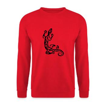 lézard maori 5 noir - Sweat-shirt Unisexe - rouge - Devant - Alina (178cm) & Michal (187cm)