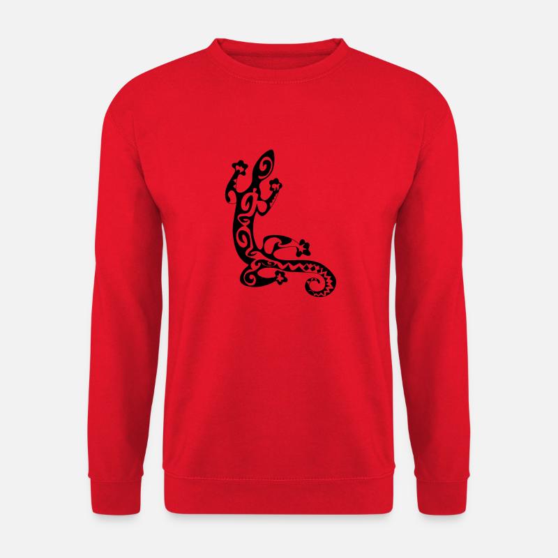 Black Maori Lizard 5 - Unisex Sweatshirt - red