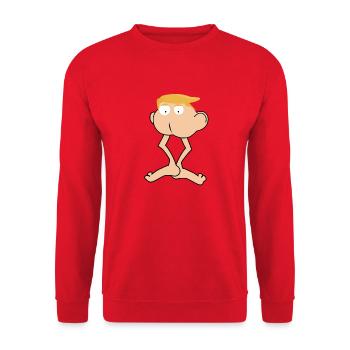Donald  get trumped solo - Unisex Pullover - Rot - Vorne - Alina (178cm) & Michal (187cm)