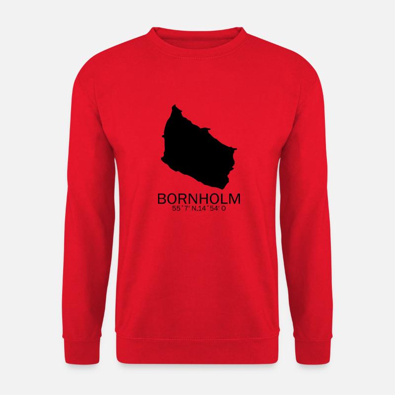 Bornholm Geschenk Dänemark Spruch Nord - Unisex Pullover - Rot