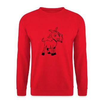 Goat kiffen joint - Unisex Sweatshirt - red - Front - Alina (178cm) & Michal (187cm)