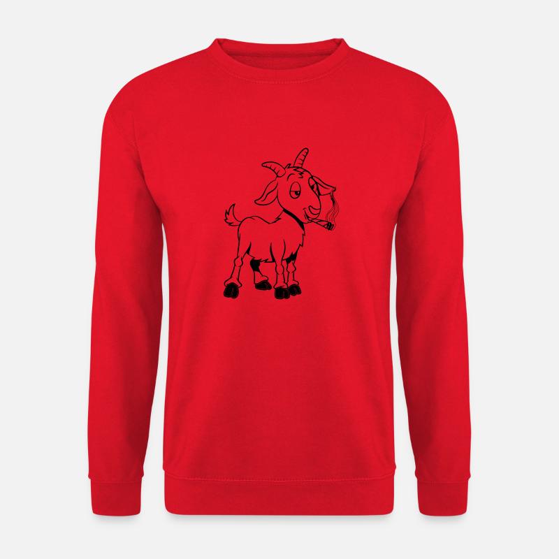 Ziege kiffen joint - Unisex Pullover - Rot