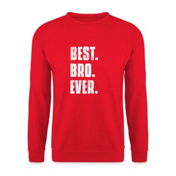 Brother - Best Brother - Unisex Sweatshirt - red - Front - Alina (178cm) & Michal (187cm)