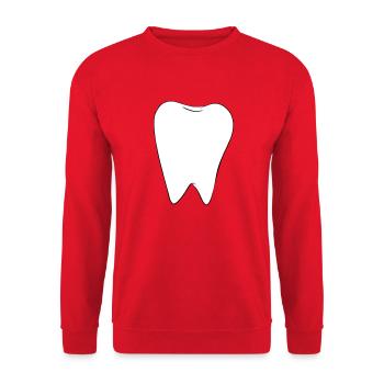 White tooth - Unisex Sweatshirt - red - Front - Alina (178cm) & Michal (187cm)