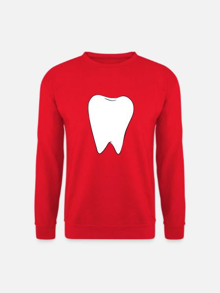 White tooth - Unisex Sweatshirt - red