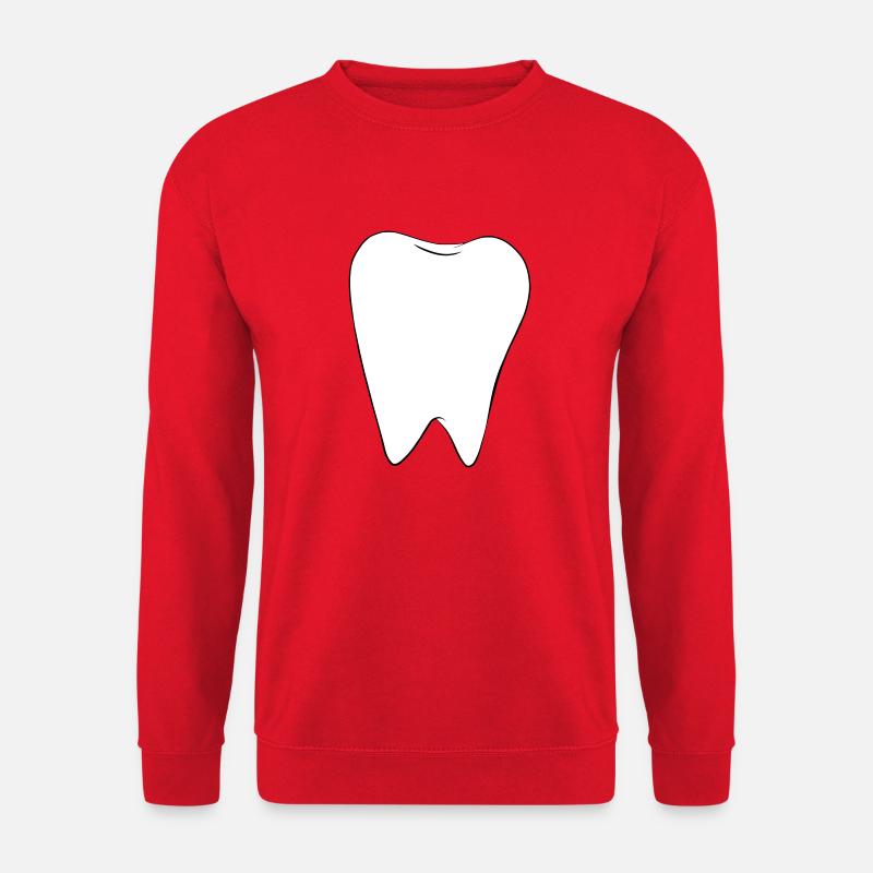 Weißer Zahn - Unisex Pullover - Rot