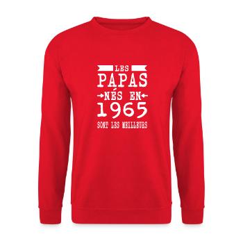 Dads born are better for it - Unisex Sweatshirt - red - Front - Alina (178cm) & Michal (187cm)