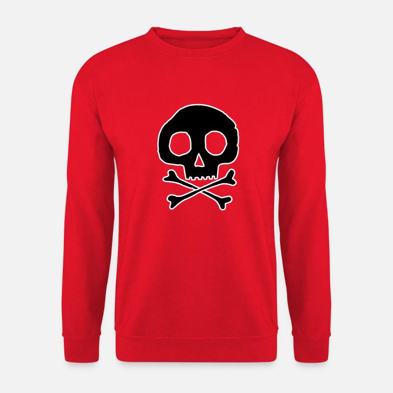 Schädel und Knochen - Unisex Pullover - Rot