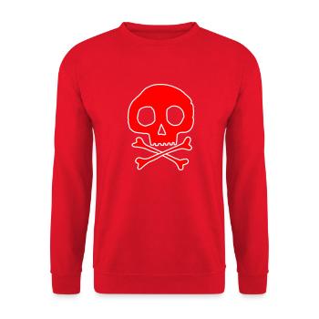 Crâne et os - Sweat-shirt Unisexe - rouge - Devant - Alina (178cm) & Michal (187cm)