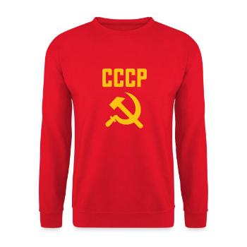 Soviet - Hammer and Sickle Soviet Union - Communist - Unisex Sweatshirt - red - Front - Alina (178cm) & Michal (187cm)