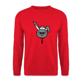 Lunettes de soleil lapin Cappy cravate Cool Hat Comic - Sweat-shirt Unisexe - rouge - Devant - Alina (178cm) & Michal (187cm)