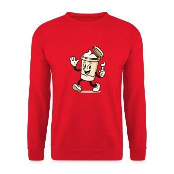 eiscreme becher comic - Unisex Pullover - Rot - Vorne - Alina (178cm) & Michal (187cm)