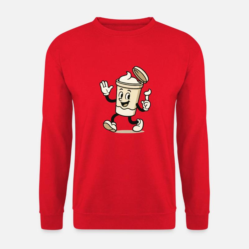 Cream Mug Comic - Unisex Sweatshirt - red