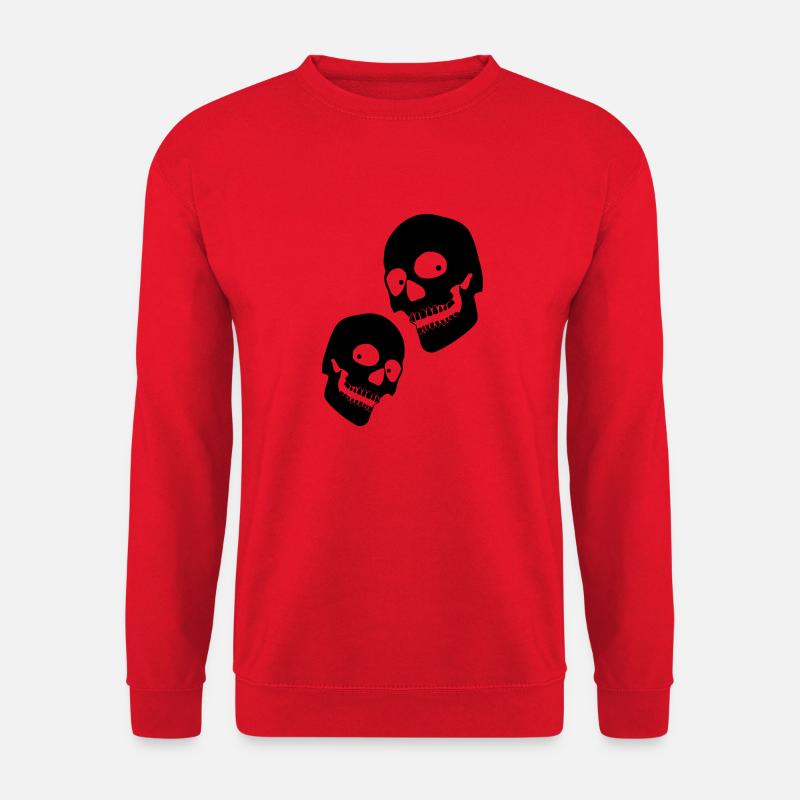 2 skulls - Unisex Sweatshirt - red
