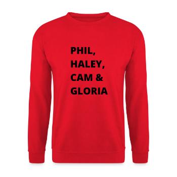 Modern family - Sweat-shirt Unisexe - rouge - Devant - Alina (178cm) & Michal (187cm)