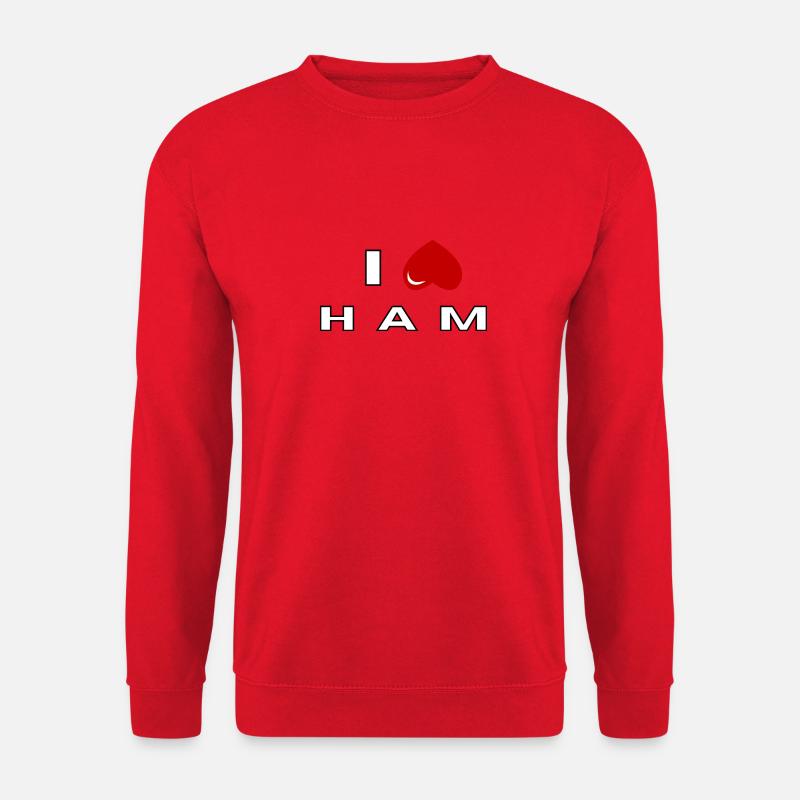 I hate Ham - Unisex Sweatshirt - red