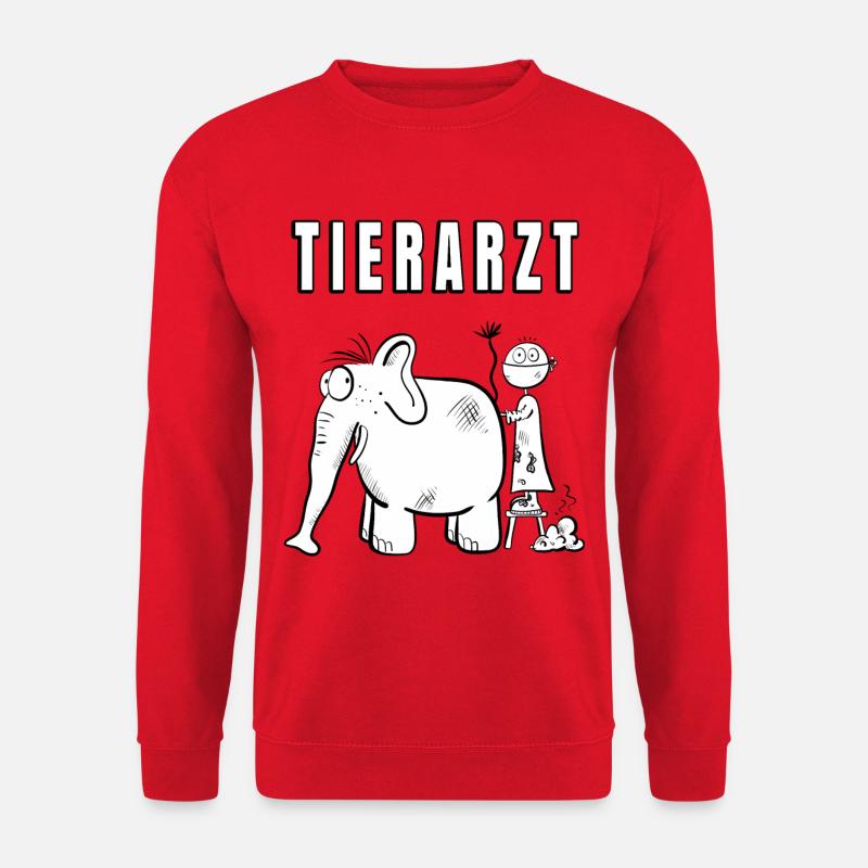 Lustiger Tierarzt I Tiermedizin I Vetmed Geschenk - Unisex Pullover - Rot