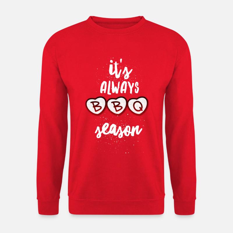 Always BBQ Season Herzen - Unisex Pullover - Rot