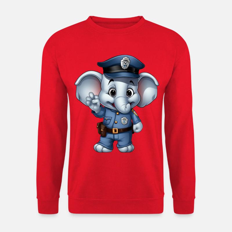 Police Elephant - Unisex Sweatshirt - red