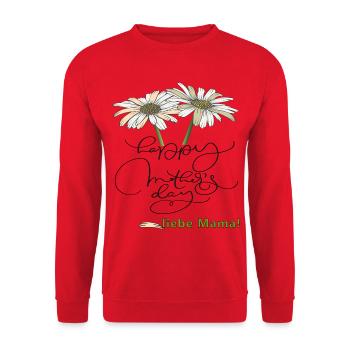 Happy Mothersday - Unisex Pullover - Rot - Vorne - Alina (178cm) & Michal (187cm)